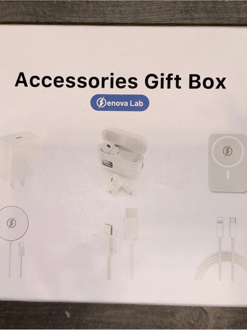 Benova Lab Accessories Gift Box Wireless Earbuds Charger Cable Bundle NEW